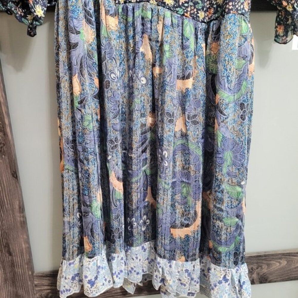 2/30 Code X Mode Sheer Mixed Print Maxi Dress - image 4